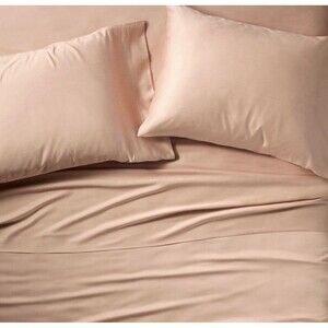 Queen 400 Thread Count Percale Sheet Set Light Adobe Clay - Casaluna NEW